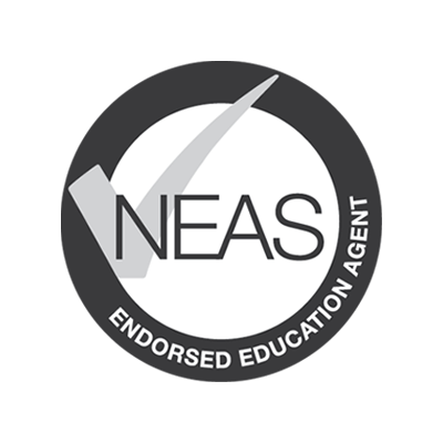 Um logotipo para o agente educacional endossado pelo neas