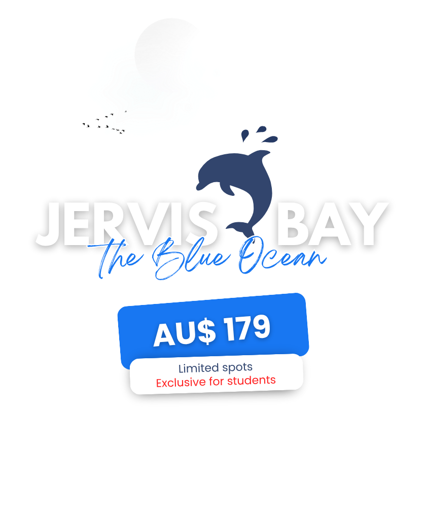 A blue sign that says conheca um dos lugares mais incriveis da australia