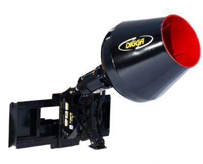 A black and red object with the word digga on it