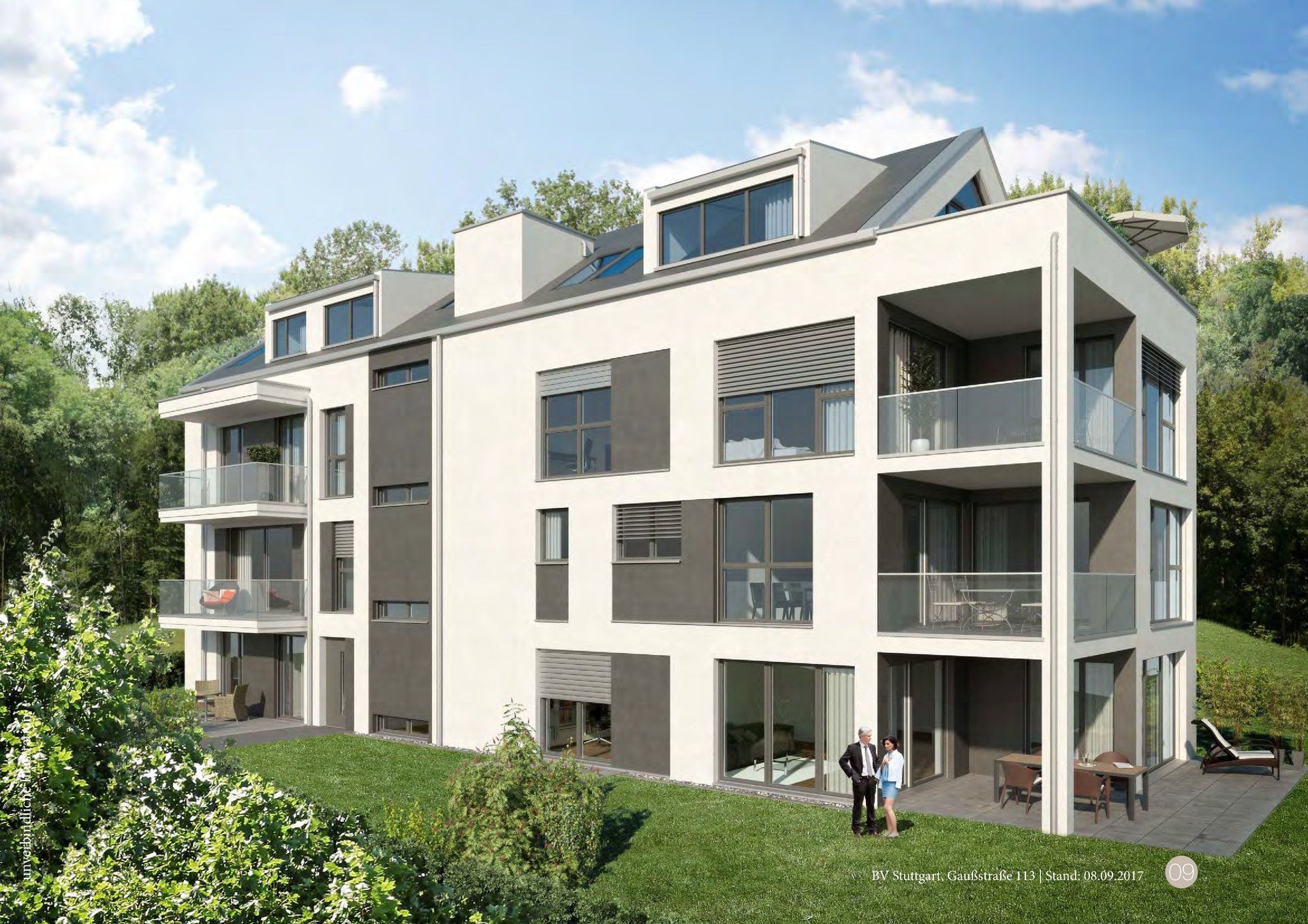 An artist 's impression of a large apartment building