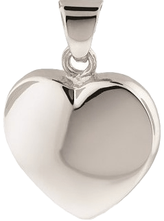Cremation Jewellery Pendant Silver Heart PMEMO5 Clean