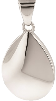Cremation Jewellery Pendant Silver Teardrop PMEMO9 Clean