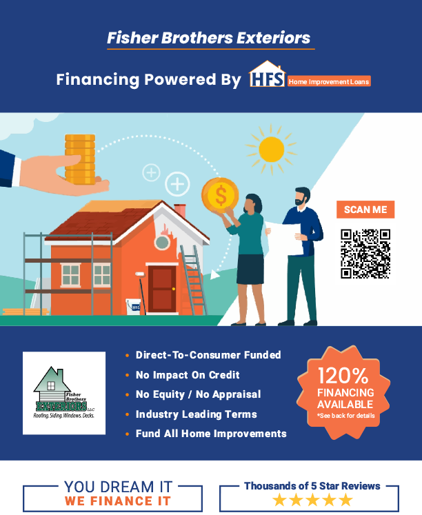 Flyer for Fisher Brothers Exteriors Financing