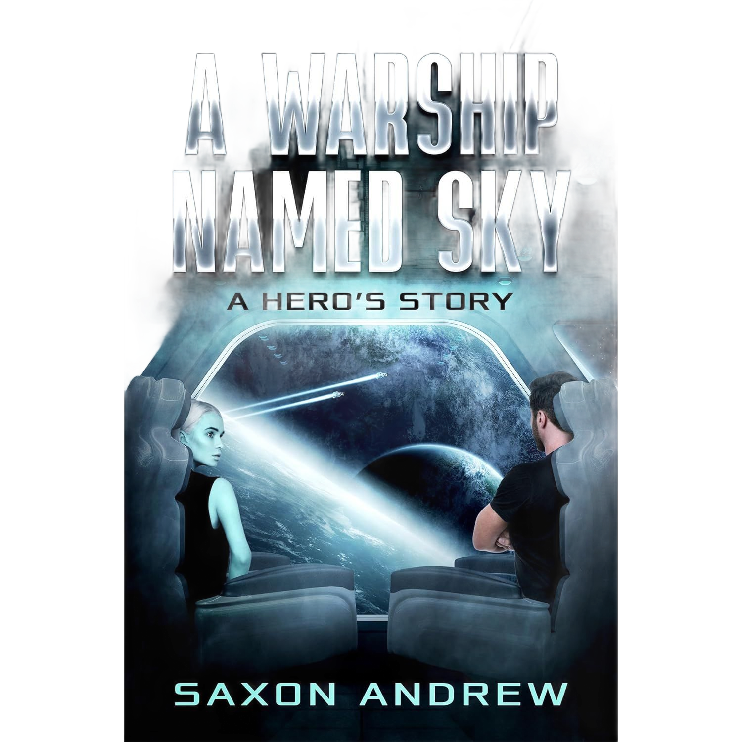 A space opera book cover warship named sky book 1