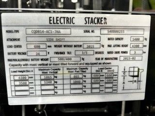 electric stacker specifications