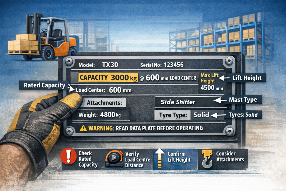 how to read forklift data plate