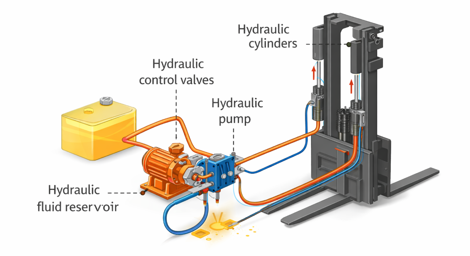 forklift hydraulic system diagram