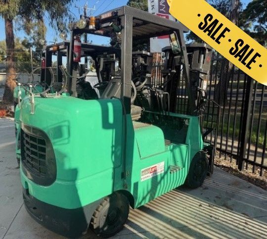 used forklift for sale melbourne - mitsubishi stubby forklift FGC45 green (new paint)  