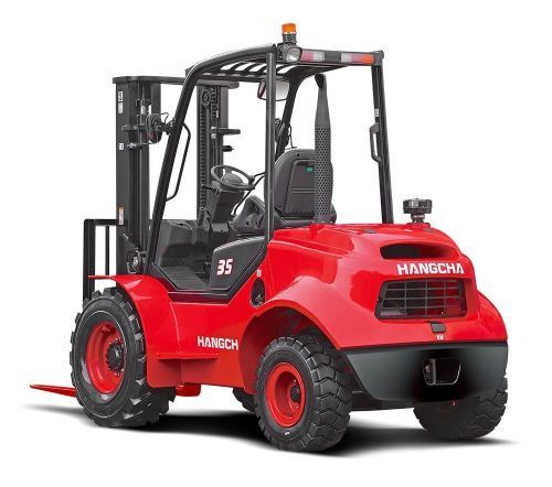 2.5-3.5t Two-Wheel Drive Rough Terrain Forklift Truck RED body
