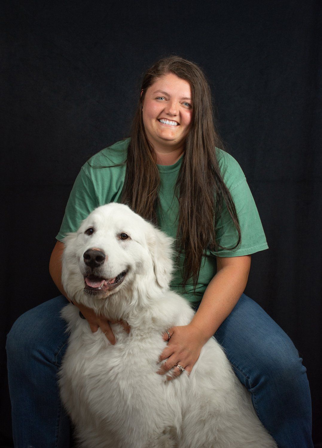 Woman with White Dog — Bucyrus, OH — Countryside Veterinary Clinic