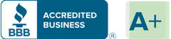 BBB Accredited Business with an A+ rating.
