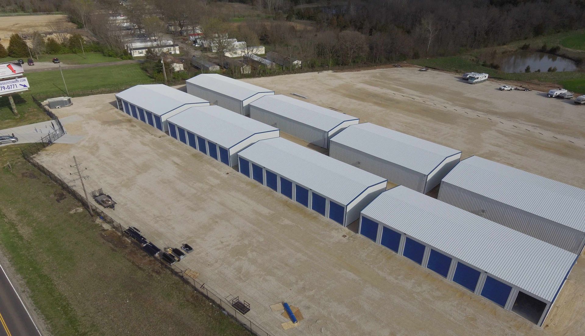 Overhead Shot of RV storage Facility