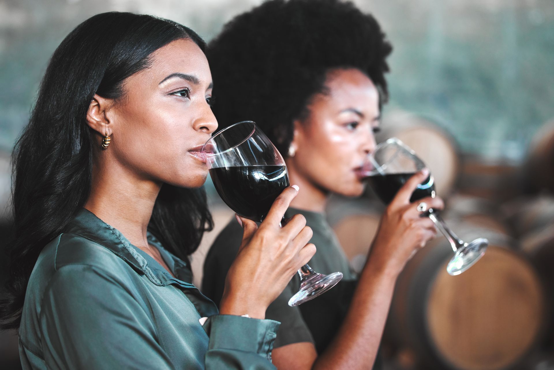 Black women enjoying wine and luxury experiences