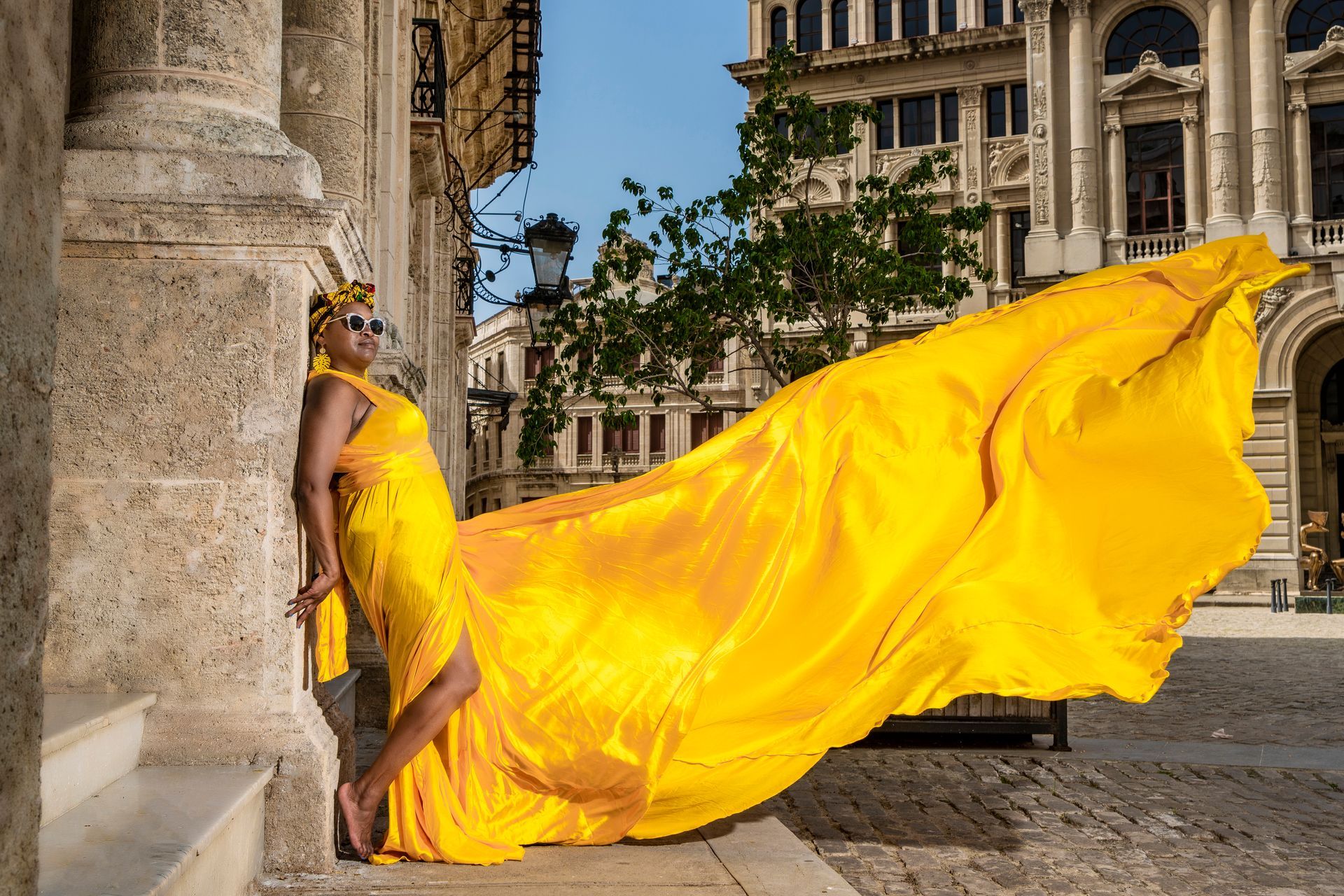 Flying Dress Photoshoot in Cuba