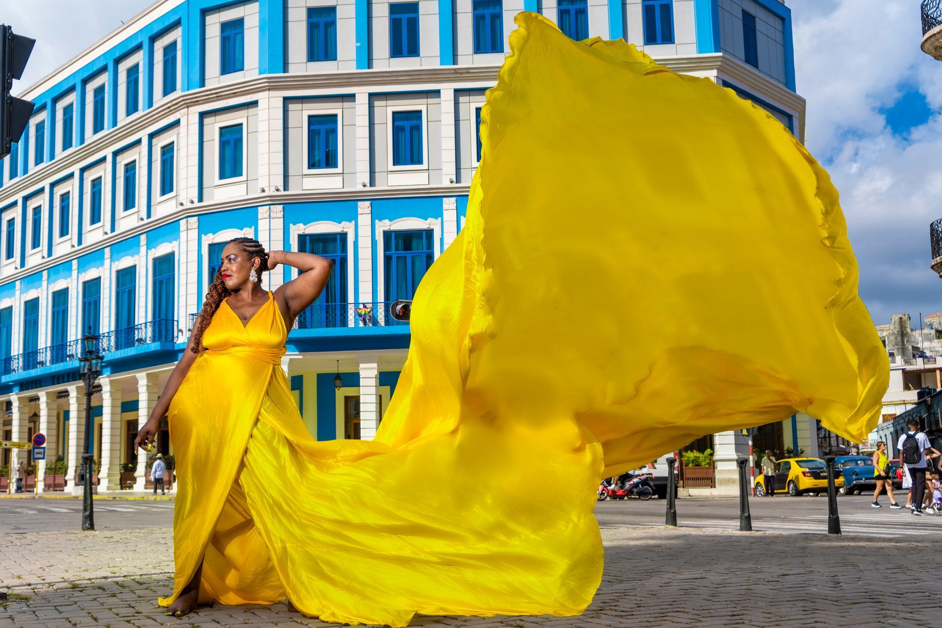 Flying Dress Photoshoot in Cuba