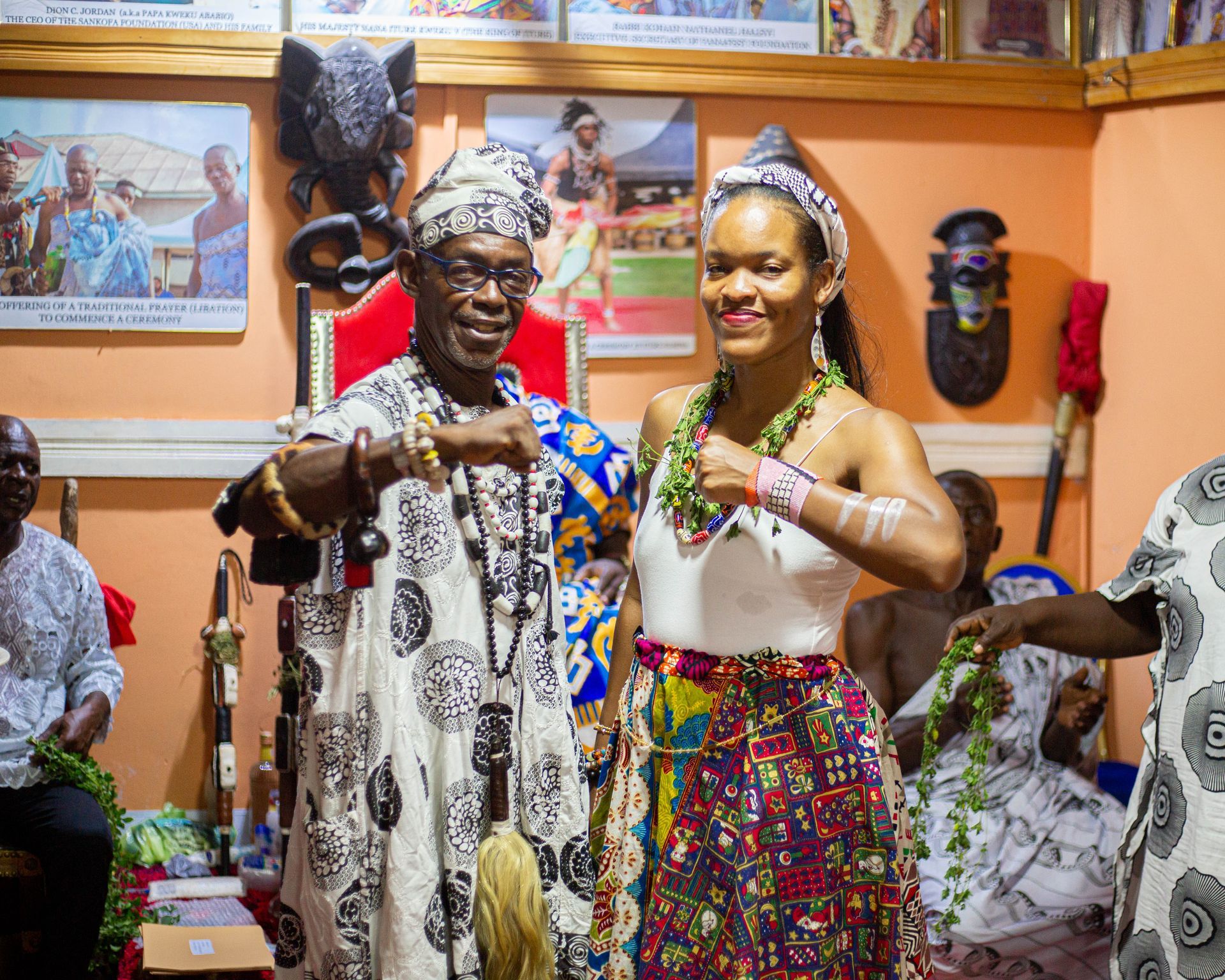 black women at naming ceremony in Ghana