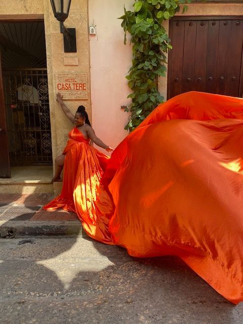 Flying Dress Photos in Cartagena