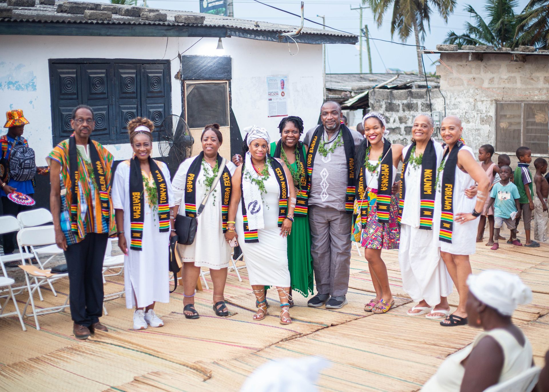black women at naming ceremony in Ghana