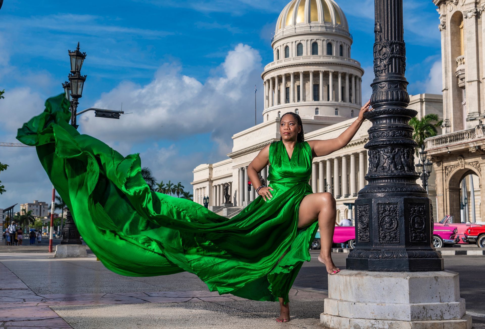 Flying Dress Photoshoot in Cuba