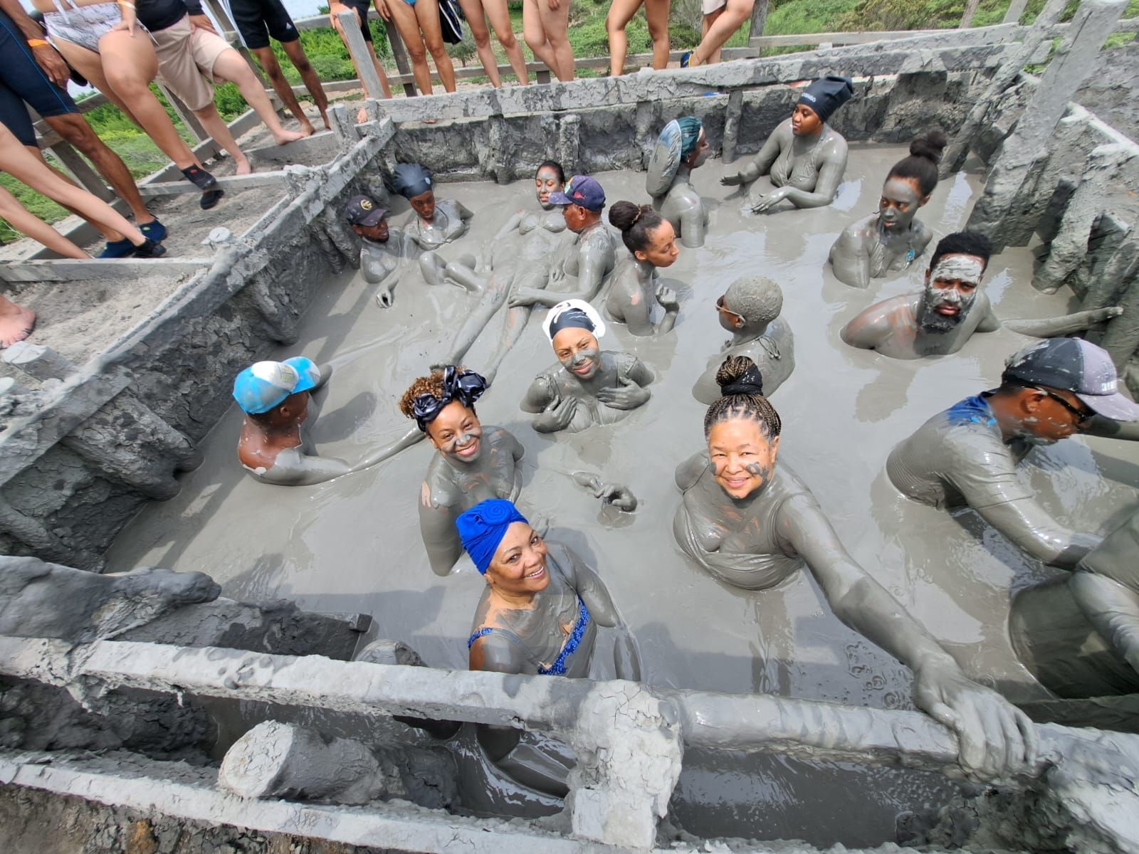 black women in Mud Volcano