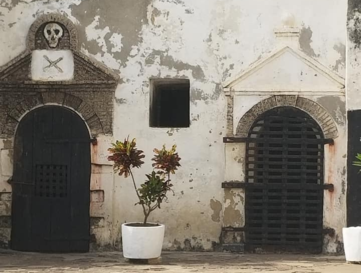 Slave Dungeon in Elmina Castle in Ghana