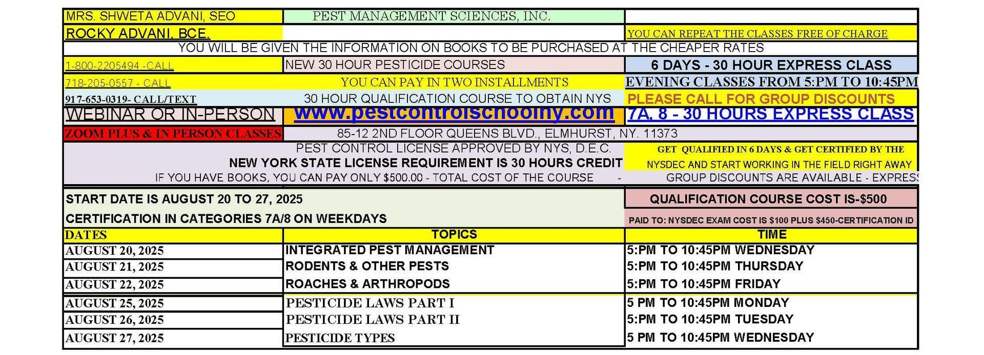 Qualification Courses July 2025