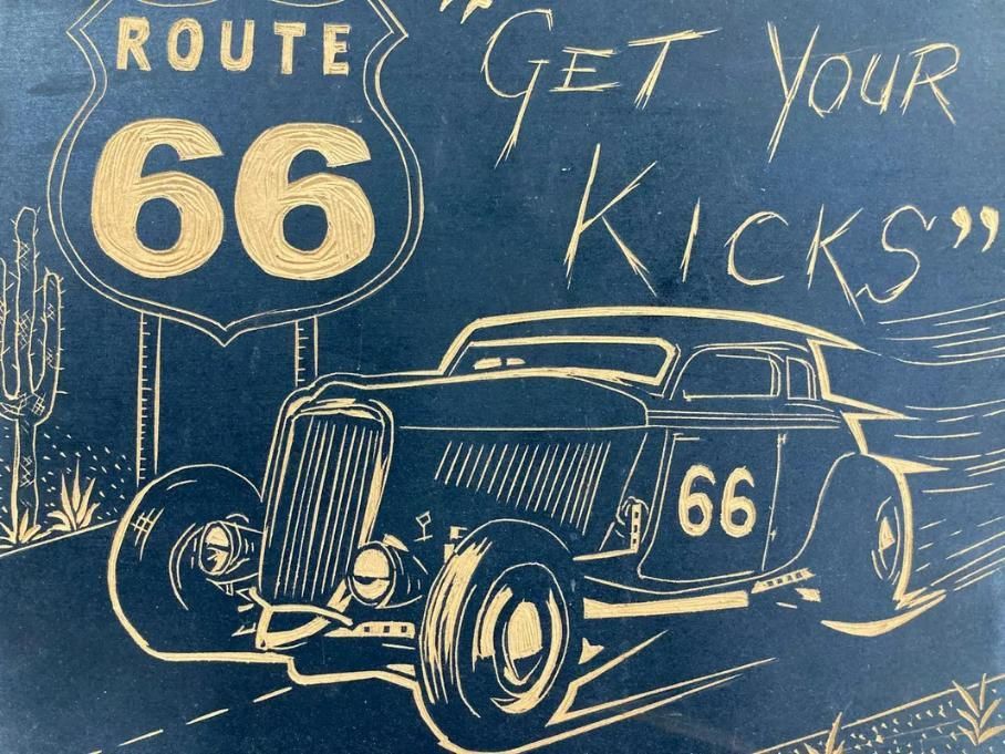 A Drawing of a Car With the Number 66 on It — La Bomba Loca Tattoo in Cairns City, QLD