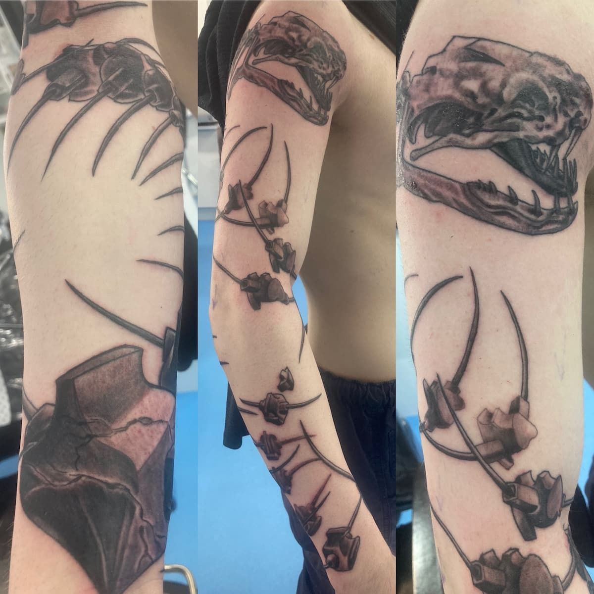 A Person Has a Tattoo of a Skull on Their Arm — La Bomba Loca Tattoo in Cairns City, QLD