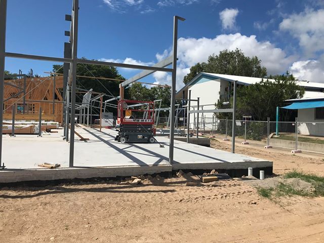 Steel Beams Erected During Building Construction — Our Completed Projects in Townsville, QLD