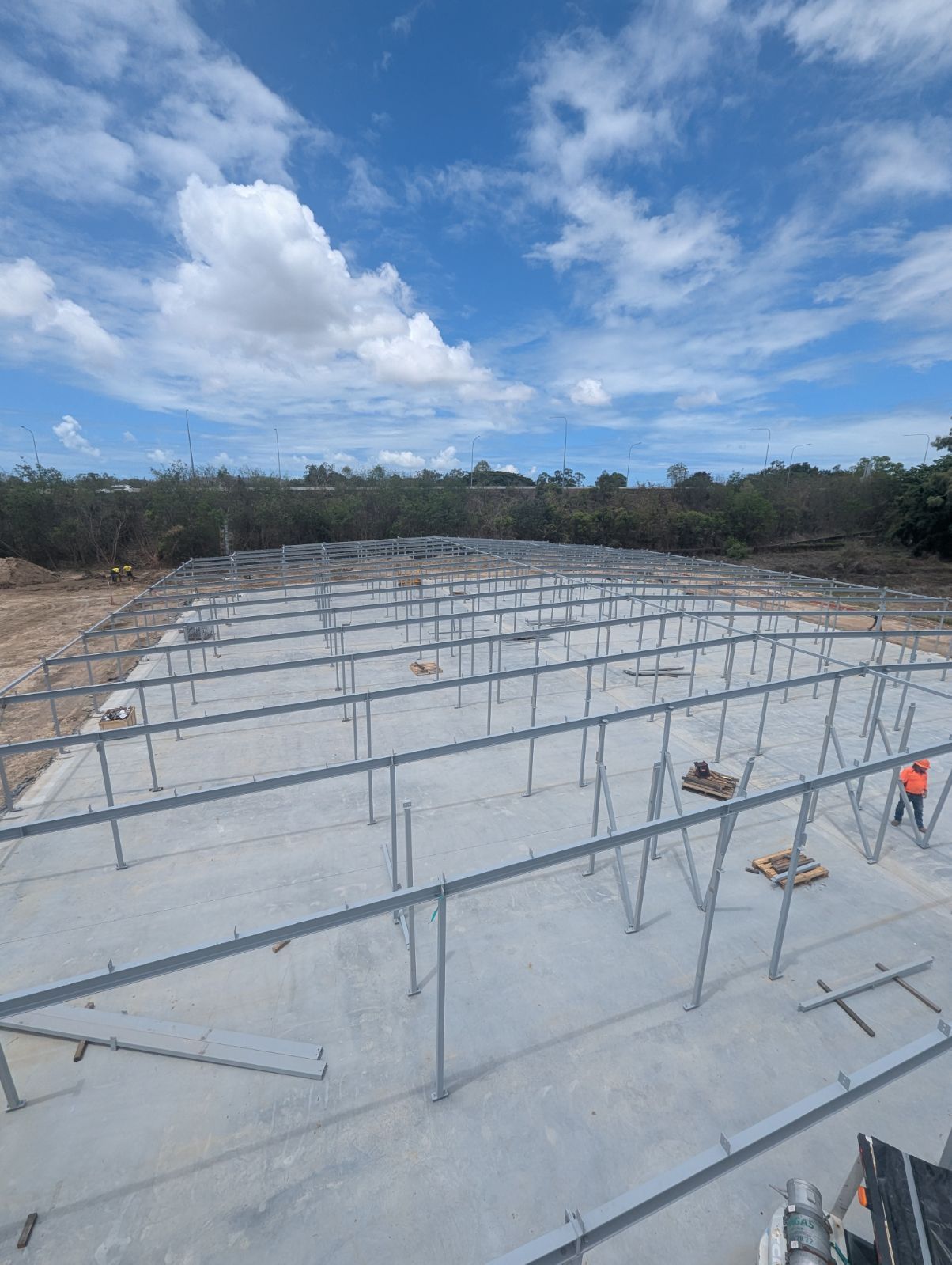 Construction Site With Concrete Foundation — Custom Steel Fab in Garbutt, QLD