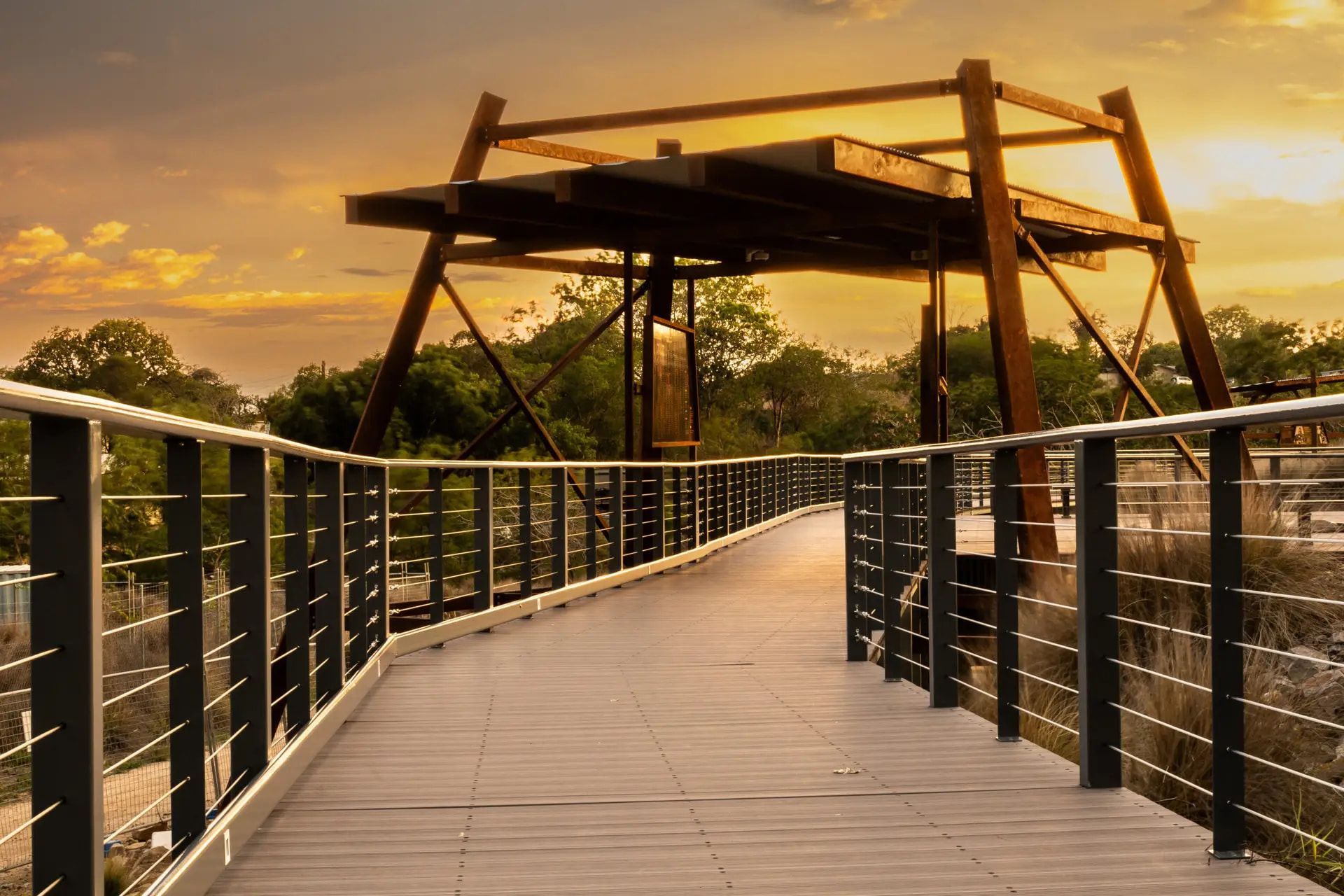 Wooden Boardwalk With Metal Railings — Custom Steel Fab in Garbutt, QLD