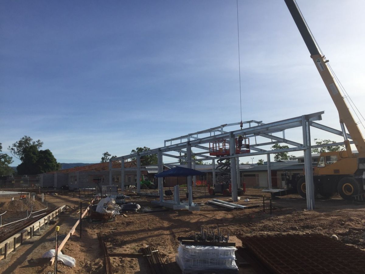 Steel Frame Being Erected — Our Completed Projects in Townsville, QLD