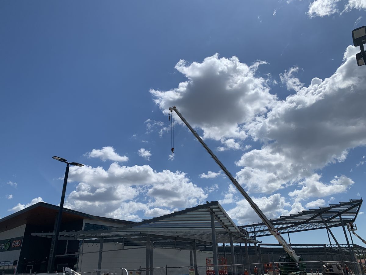 Crane Extending Over Construction Site — Our Completed Projects in Townsville, QLD