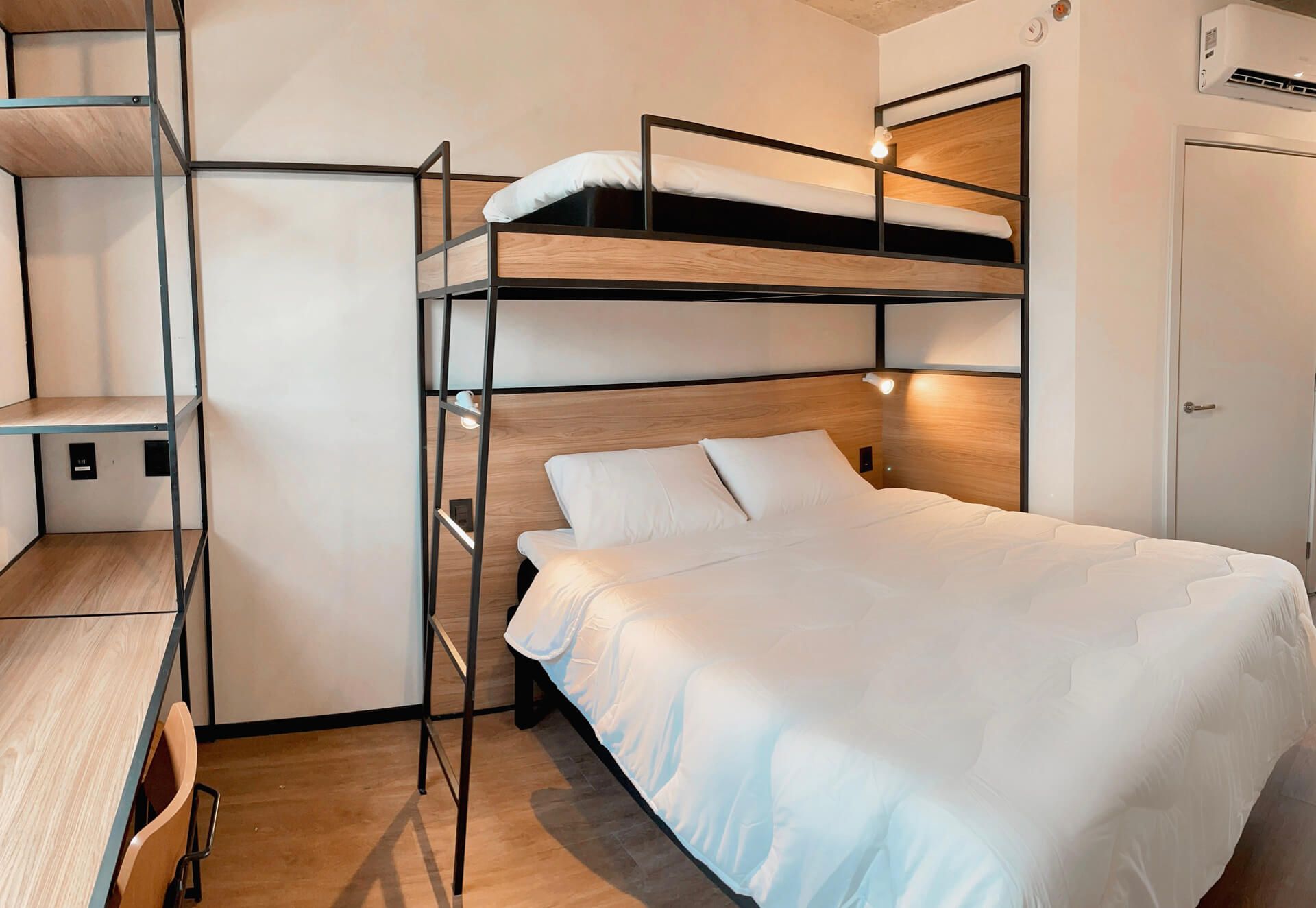 Apartamento Standard com 1 cama casal + 1 beliche superior