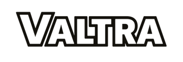 Un logo in bianco e nero per Valtra su uno sfondo bianco.