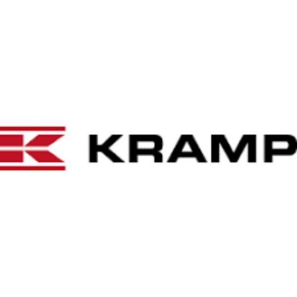 Il logo Kramp è rosso e nero su sfondo bianco.