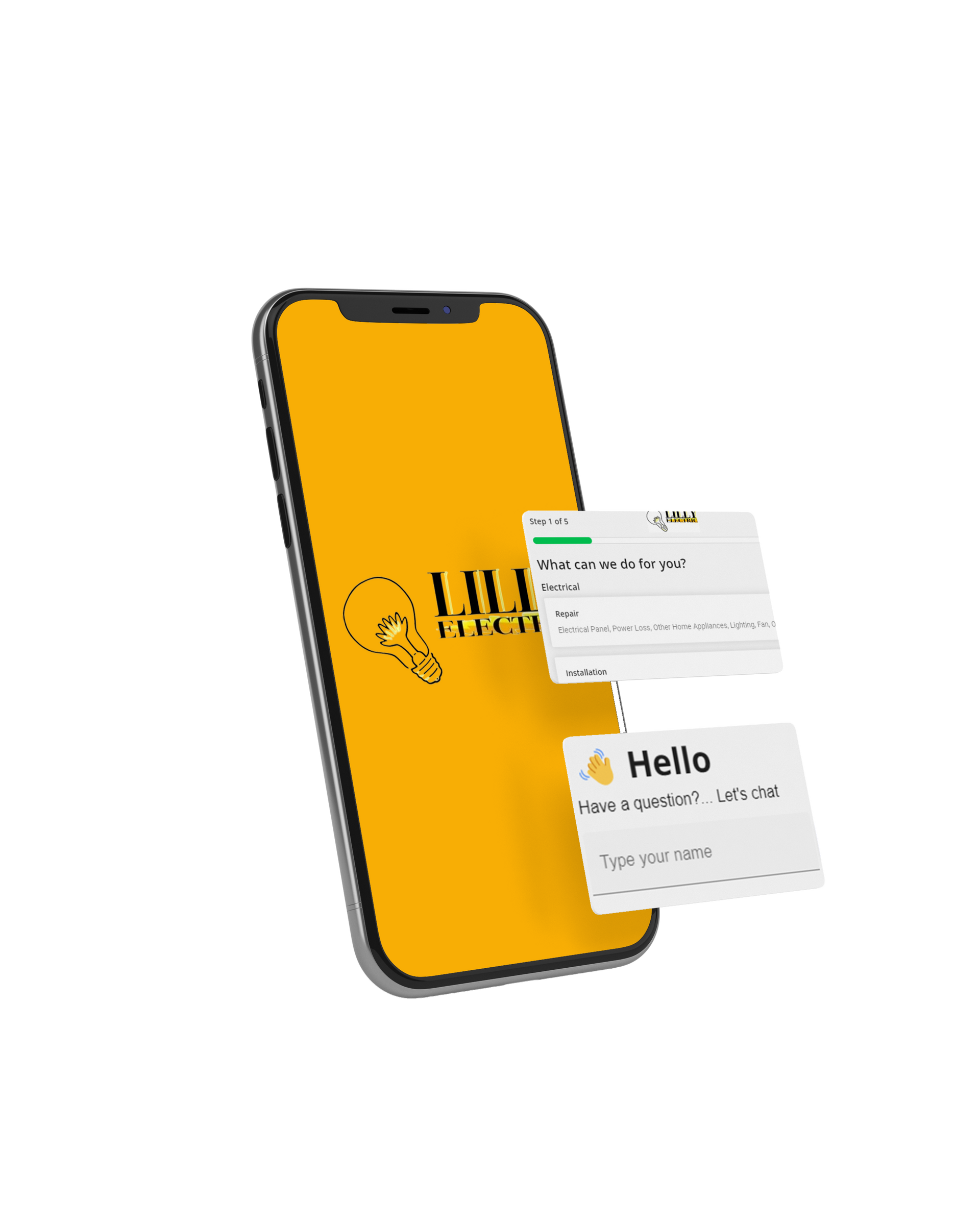 Lilly Electric Business Mobile Mockup
