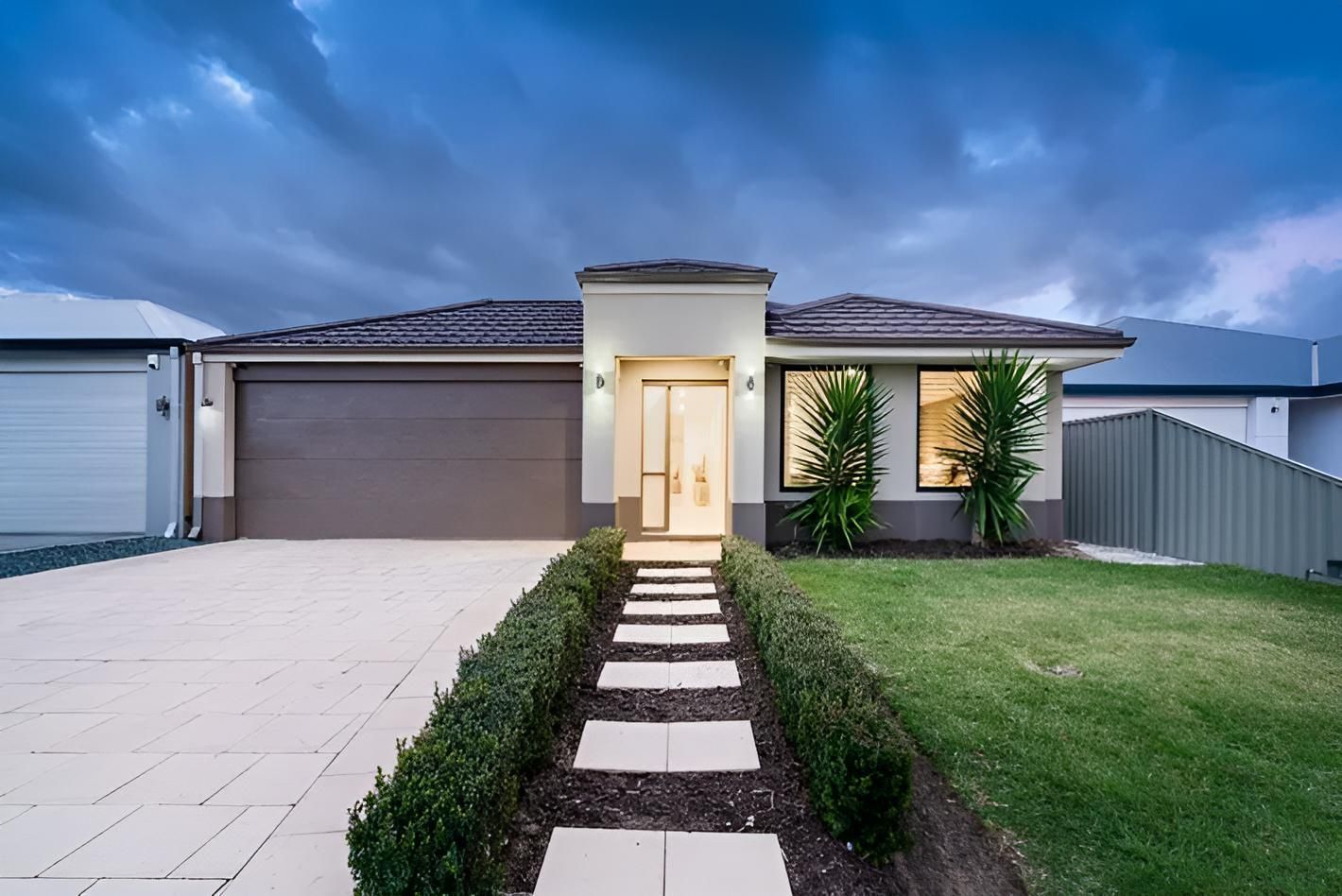 An Artist's Impression of a Modern House With Two Garages — Aspex Construction - Lou Pieren In Port Macquarie, NSW