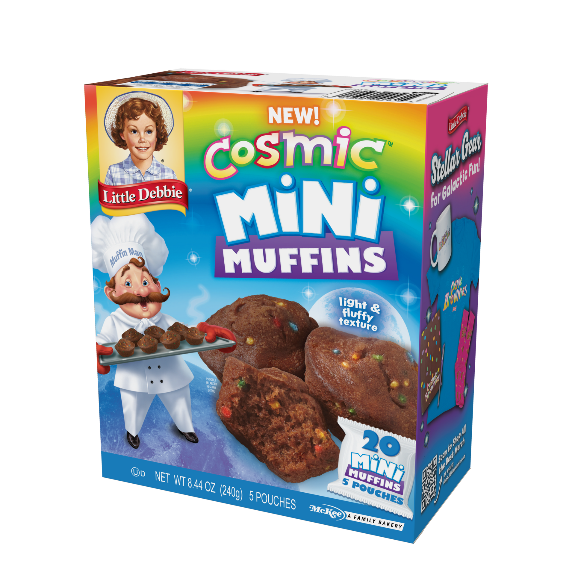 A box of little debbie chocolate chip mini muffins