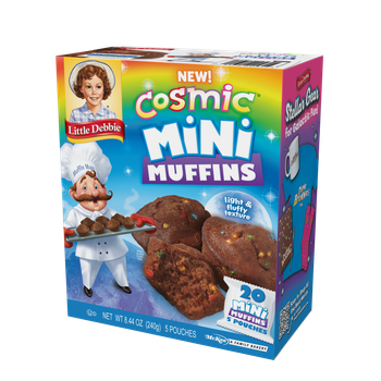 A box of little debbie chocolate chip mini muffins