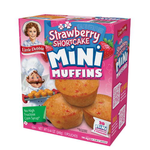 A box of strawberry shortcake mini muffins