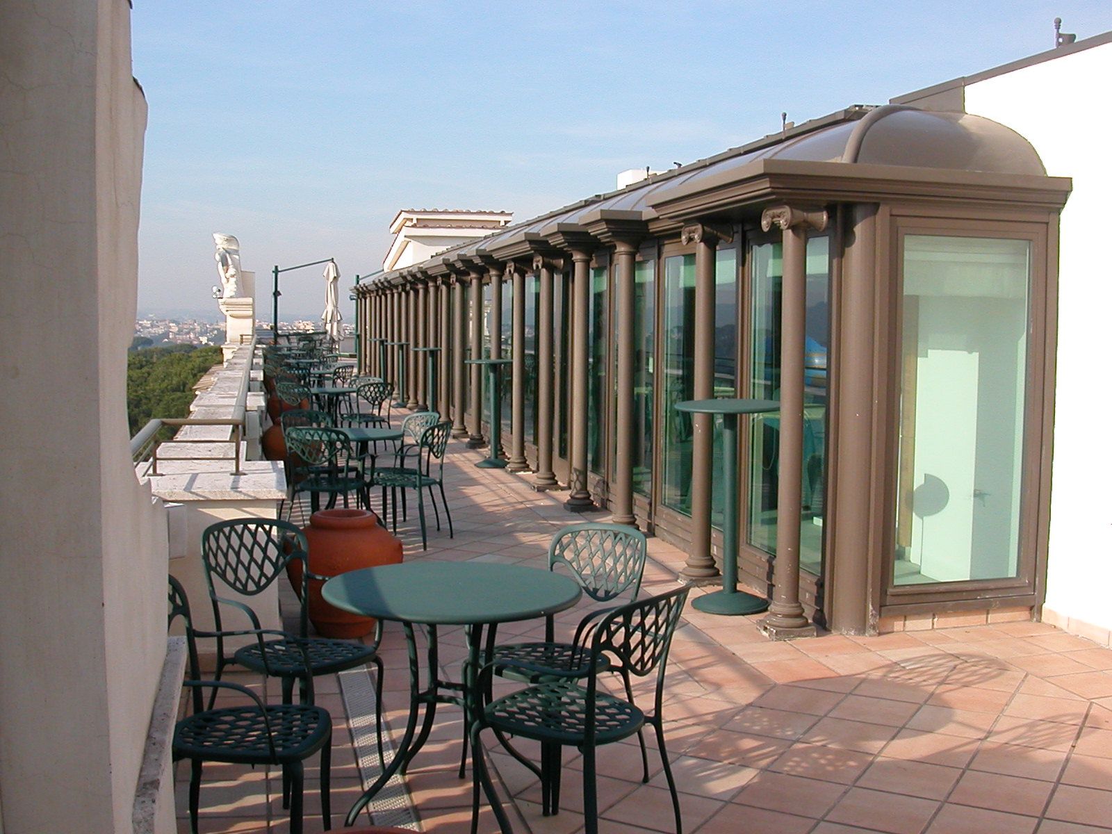 veranda esterna su terrazzo hotel