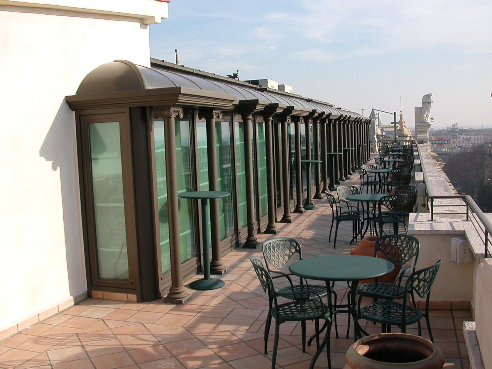 veranda al coperto su un terrazzo