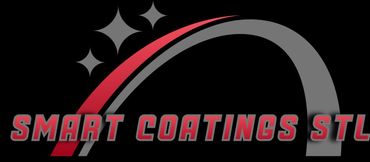 A smart coatings stl logo on a black background