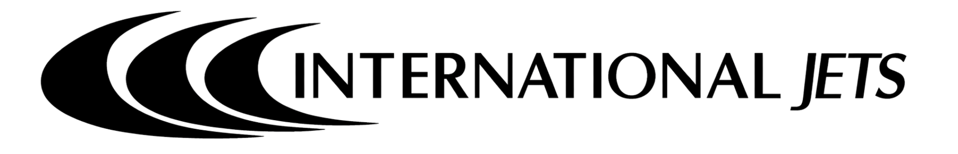 International Jets logo with black swoosh icon and text on a white background