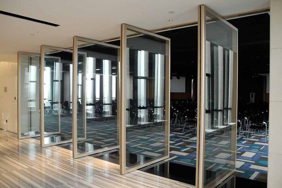 Glass bifolding doors in a event hall
