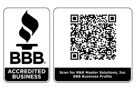 A qr code for an accredited business and a qr code for a business profile.