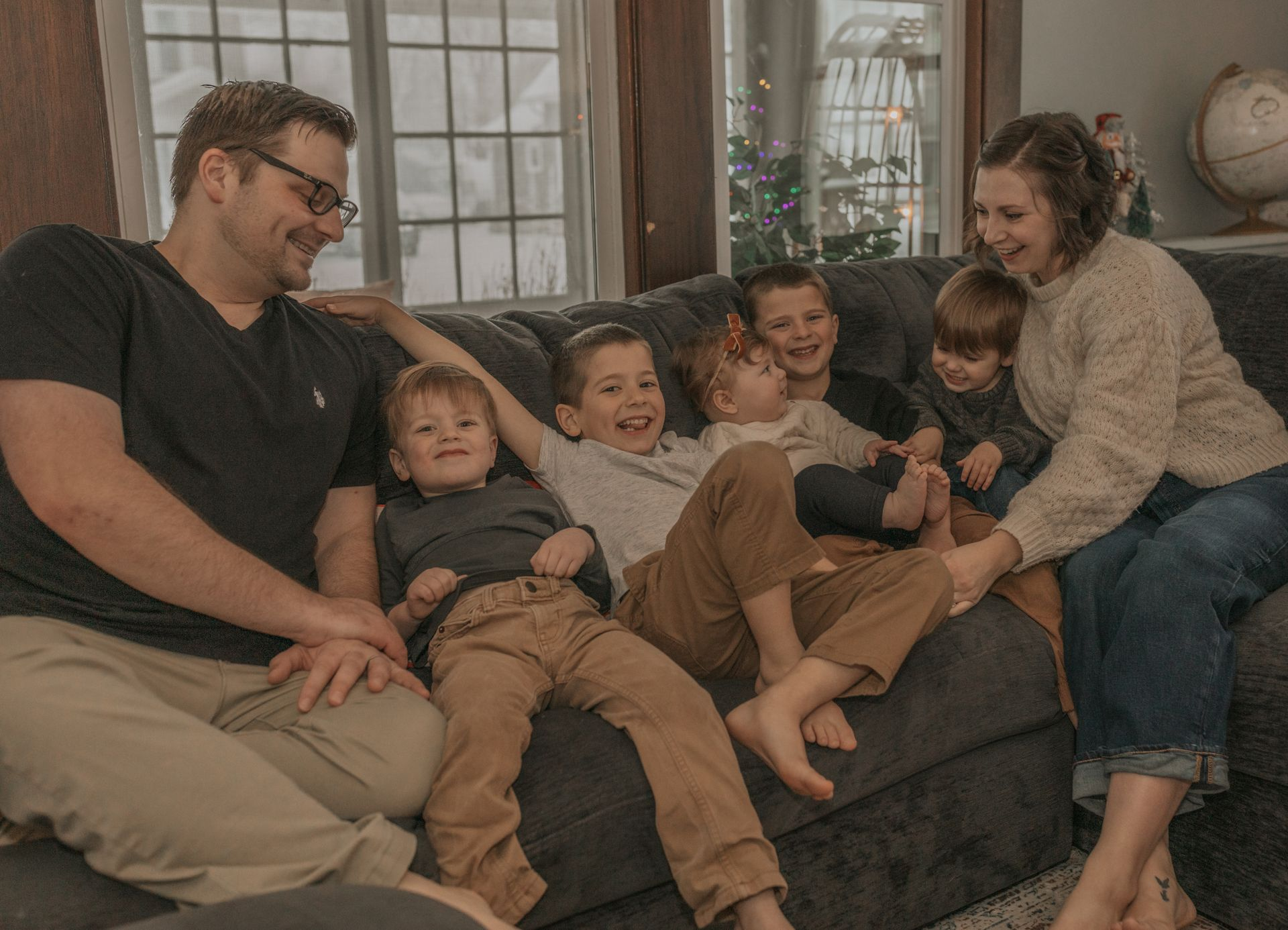 Morgan Farkas, birth and postpartum doula pictured with family