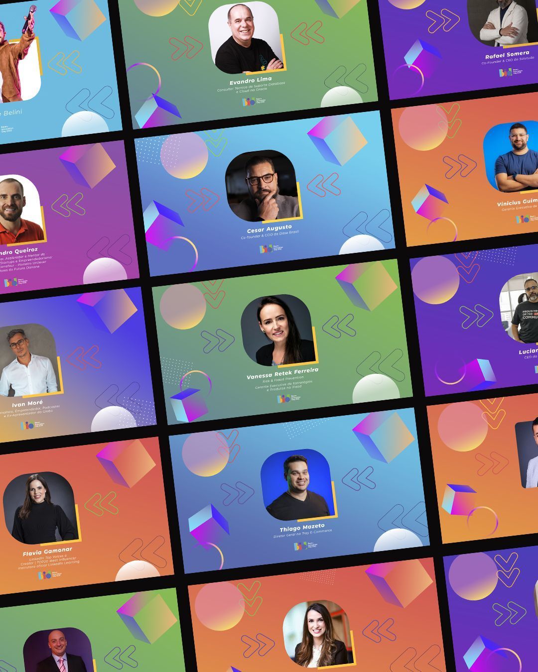 Um monte de cartas com rostos de pessoas