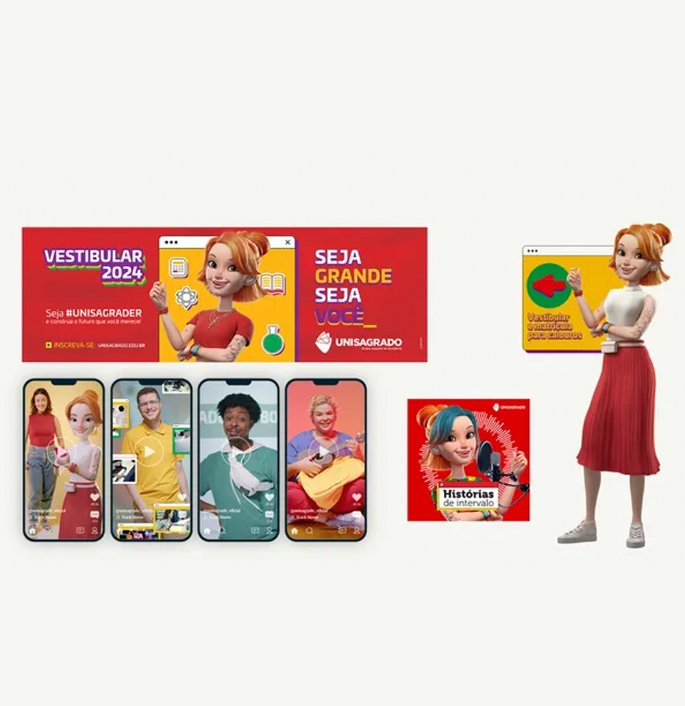 Campanha da assistente virtual criada pela Agência Raiz de Ideias.